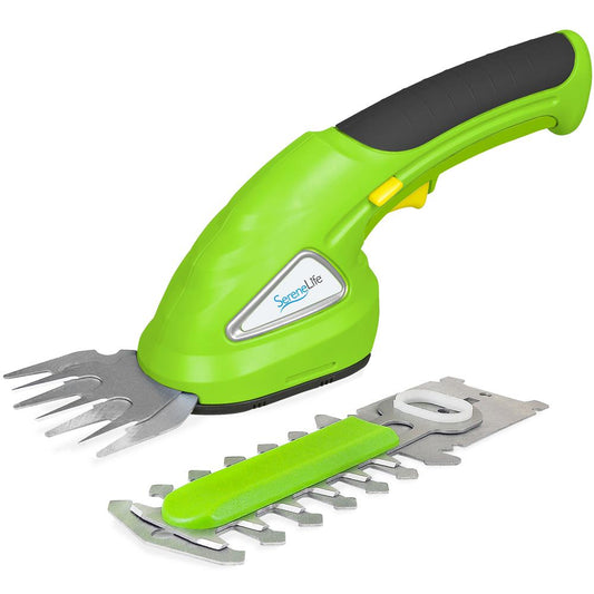 Cordless Grass Cutter & Hedge Trimmer, Rechargeable, Quick Change Blades, Green