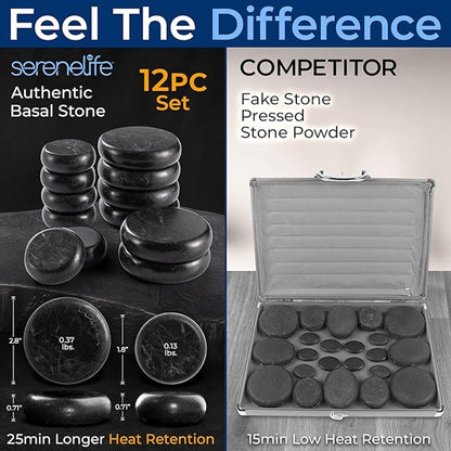 product image number 3 for SereneLife Multifunction Heating Stone Massager Wit