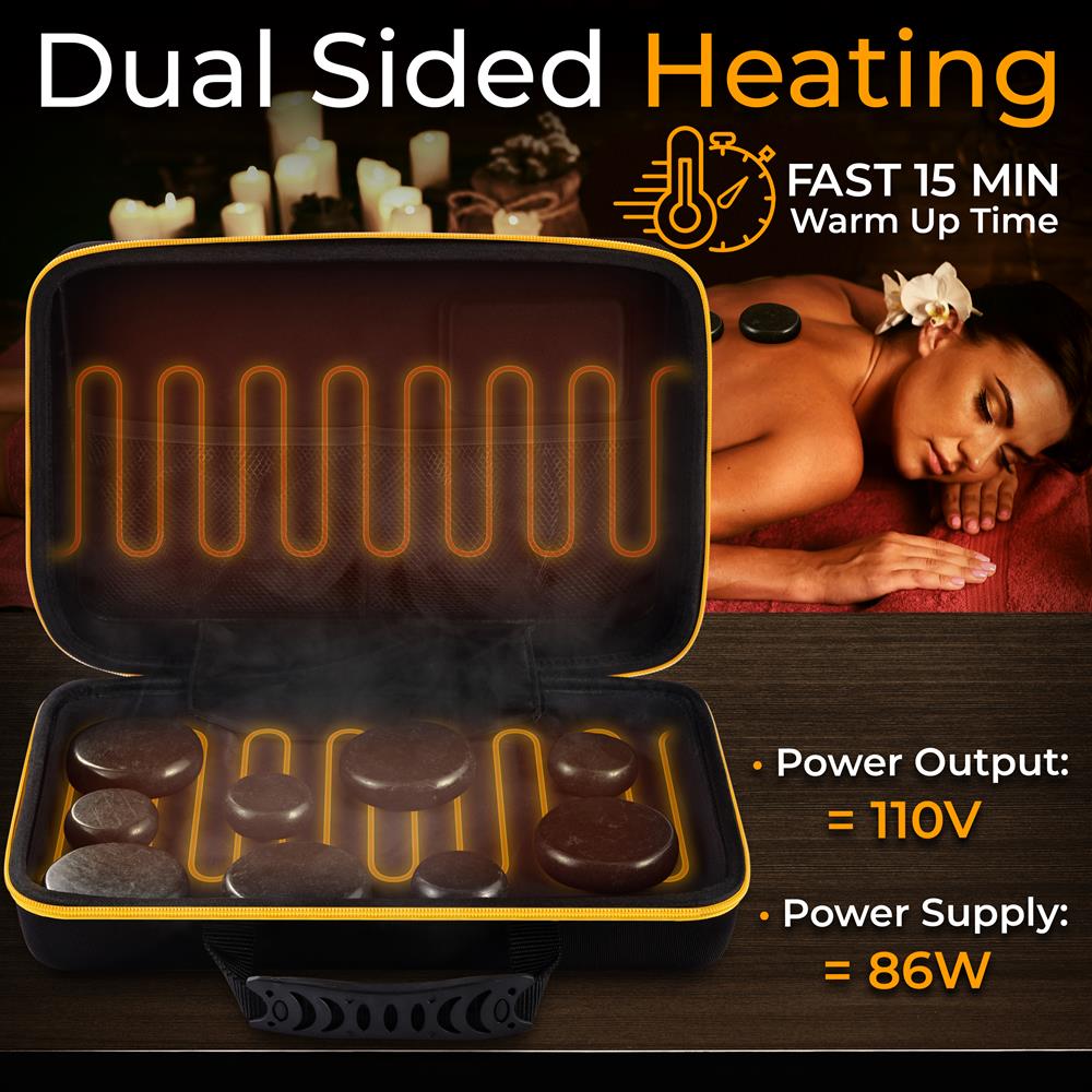 product image number 3 for SereneLife Multifunction Heating Stone Massager Wit