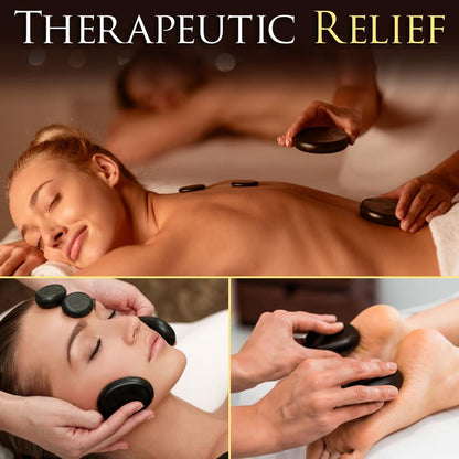 Hot Stone Massage Kit - Relieve Muscle Tension - Basalt Stones