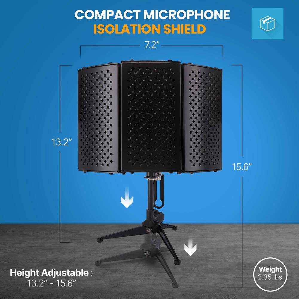 product image number 2 for Pyle Compact Microphone Isolation Shield