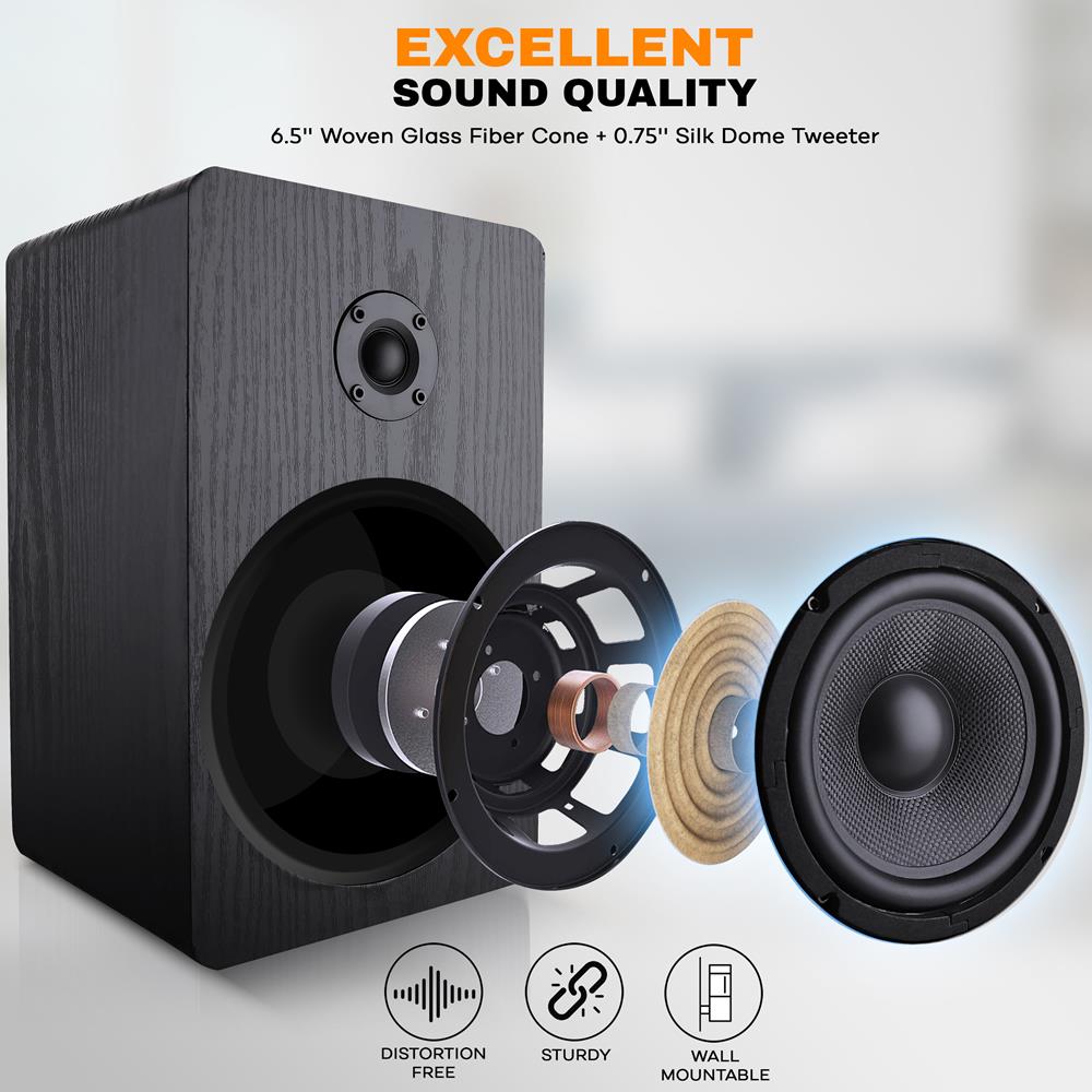 product image number 2 for Pyle Home Theater Bookshelf Speakers