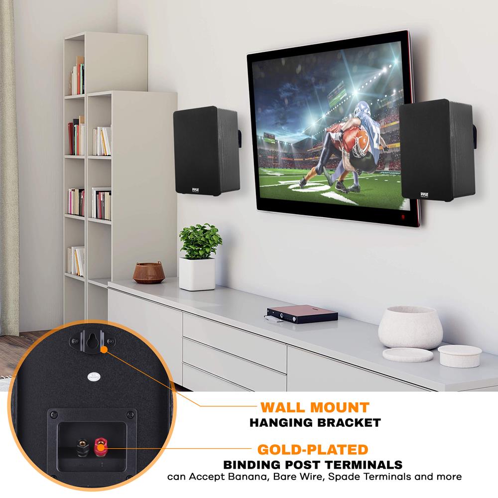 product image number 5 for Pyle Home Theater Bookshelf Speakers