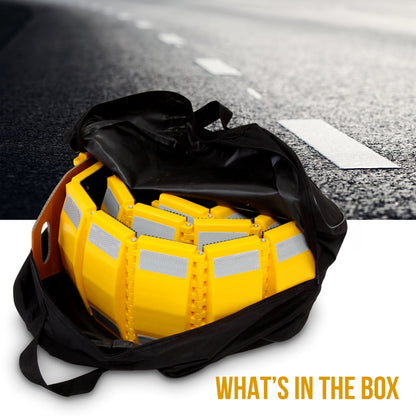 Portable Speed Bump - Quick Deploy, Reinforced Polypropylene, Yellow