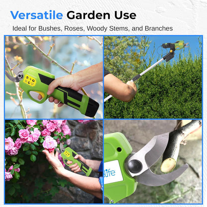 Cordless Pruning Shears, 6ft Reach, High Carbon Steel Blade, Easy Cutting