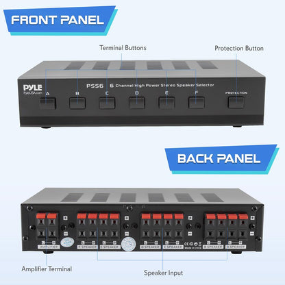 6-Zone High Power Stereo Speaker Selector