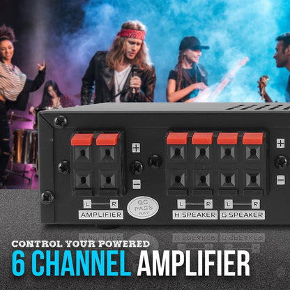 8 Zone Speaker Selector Switch Box, Multi-Channel, Volume Control