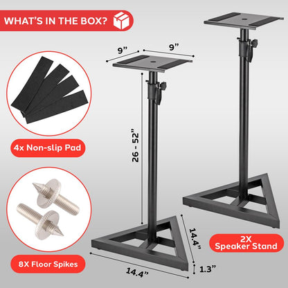 Supports d'enceintes de monitoring audio professionnel 