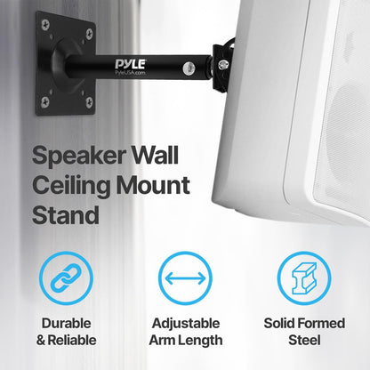 Speaker Wall/Ceiling Mounts - Adjustable Swivel, Steel, 75 lbs Capacity