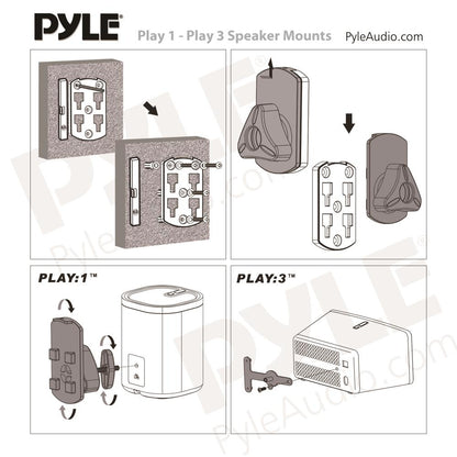 product image number 2 for Pyle Dual Universal Wall Mount Speaker Stands