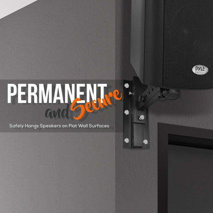 Wall Mount Speaker Brackets, Secure Steel, Adjustable Tilt & Swivel
