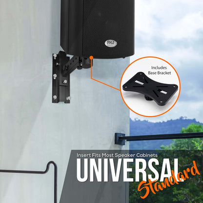 Wall Mount Speaker Brackets, Secure Steel, Adjustable Tilt & Swivel