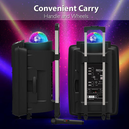 Wireless Portable PA Speaker 700W Rechargeable Bluetooth LED Lights