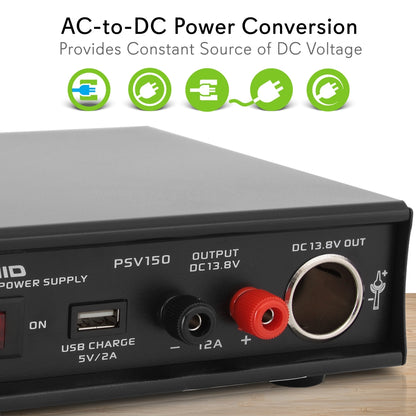 Hobbyist Bench Power Supply, 12 Amp - PSV150