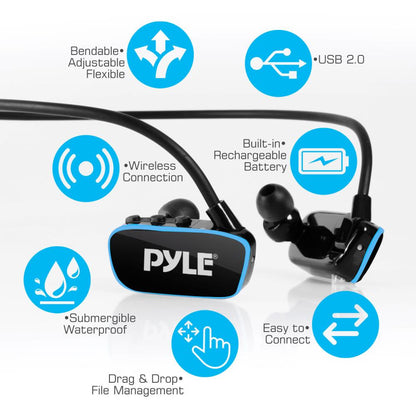product image number 3 for Pyle Flextreme Waterproof Mp3 Headphones