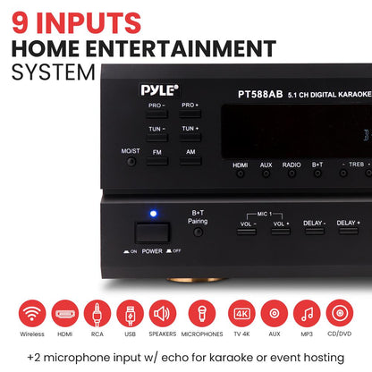 5.1-Ch. Bluetooth Home Theater Receiver