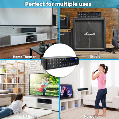 Powered Bluetooth Amplifier Receiver