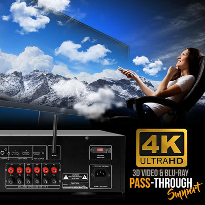 product image number 4 for Pyle Channel Bluetooth Home Theater Receiver