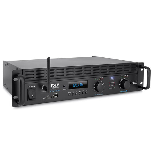 2000W 2-Channel Bluetooth Pro Audio Amplifier with LCD