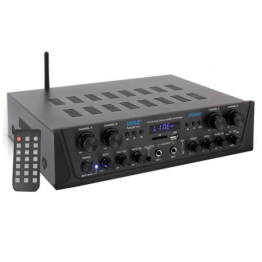 500W 4-Channel Bluetooth Amplifier with FM Radio