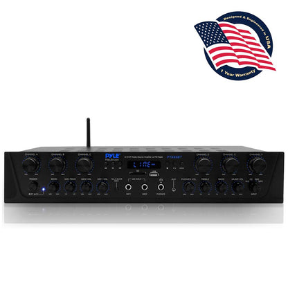 600W 6-Channel Bluetooth Amplifier with FM Radio