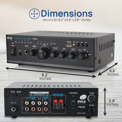 Pyle Mini Stereo Amplifiers Usb