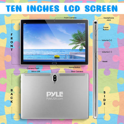 Tablette Android 10,1" Full HD pour enfants, Quad-Core, longue autonomie, bleue 