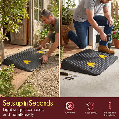 Rise Rubber Threshold Ramp