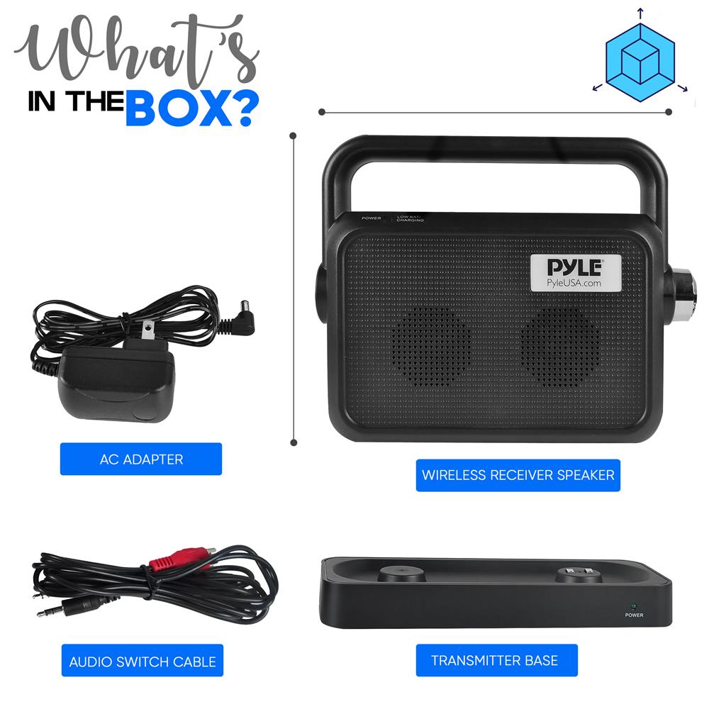 product image number 7 for Pyle Wireless & Portable Bed-Side Tv Speaker