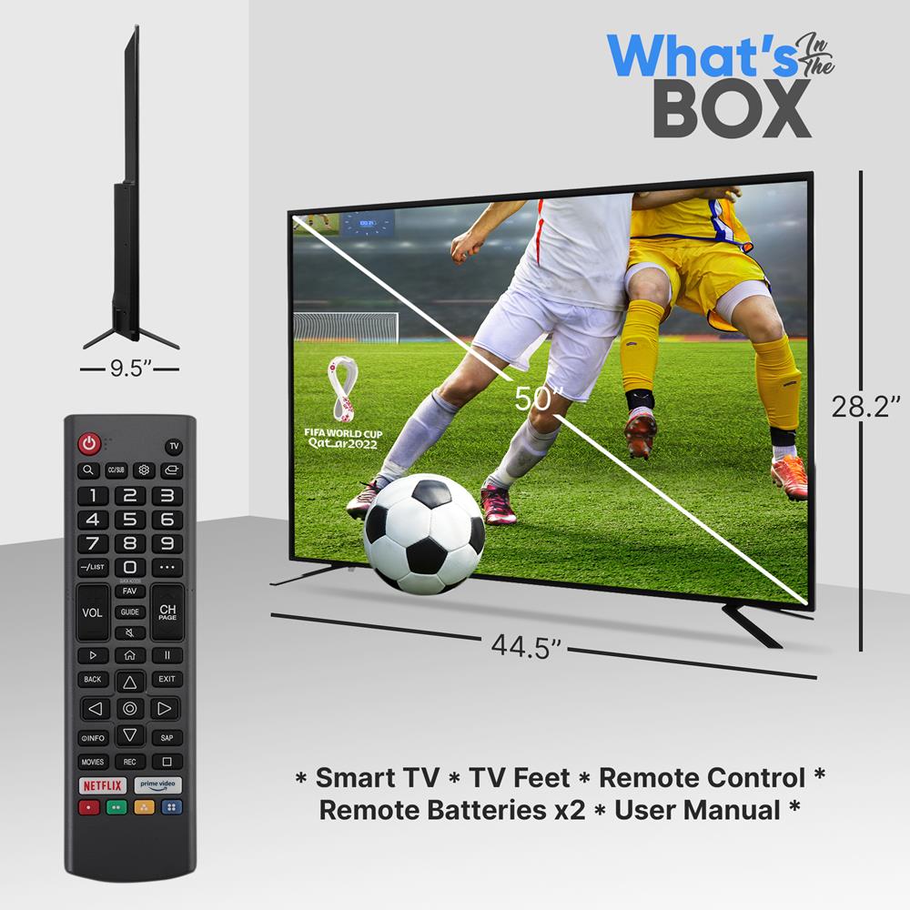 product image number 2 for Pyle 50’’ Uhd Dled Webos Smart Tv