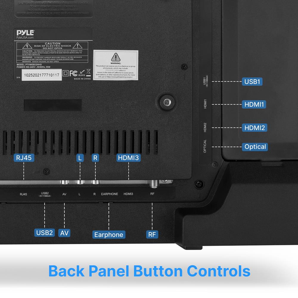 product image number 3 for Pyle 50’’ Uhd Dled Webos Smart Tv