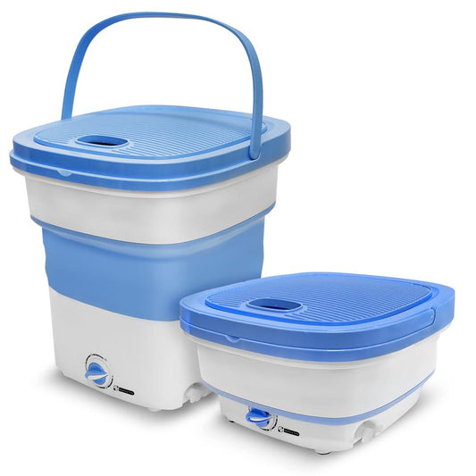 Portable Foldable Washing Machine, Energy-Saving, Semi-Auto, Blue