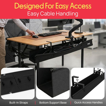 Clamp / Screw Mount Fabric Cable Managem