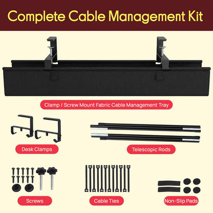 Clamp / Screw Mount Fabric Cable Managem