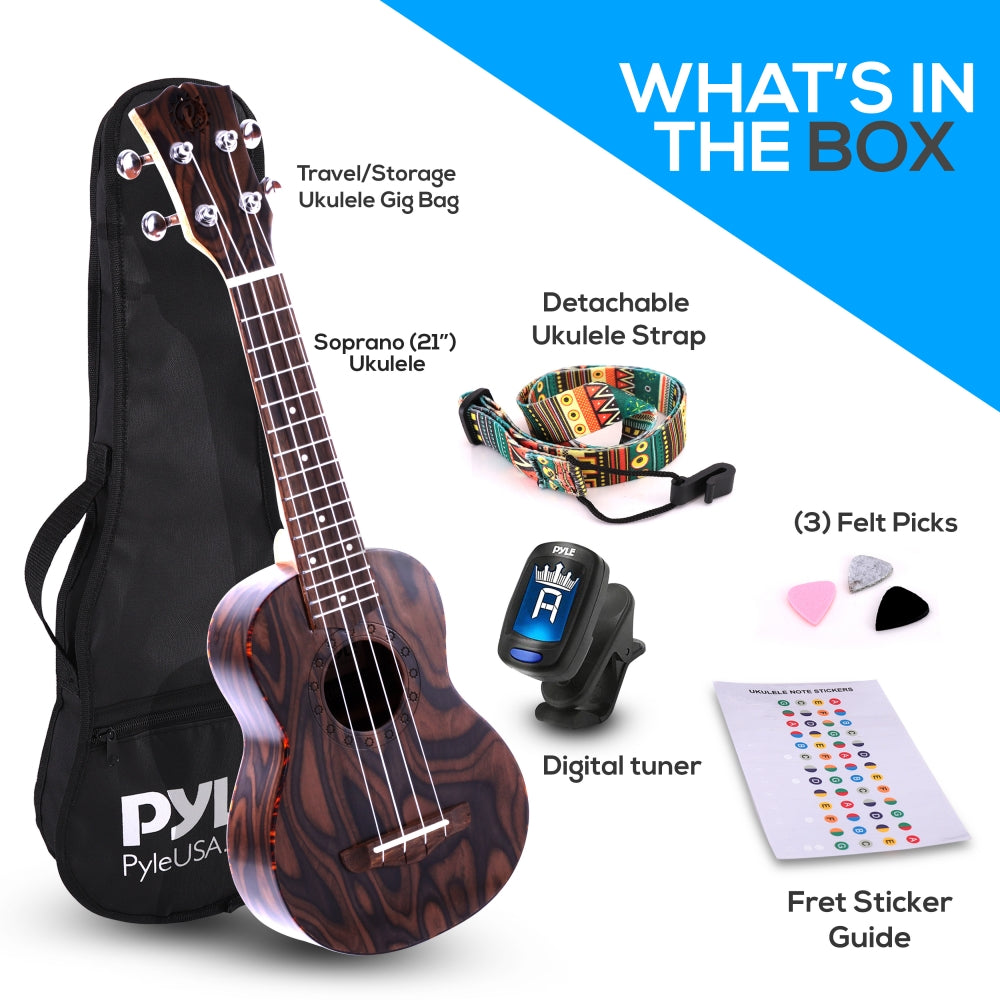 product image number 8 for Pyle Soprano Ukulele Beginner Pack