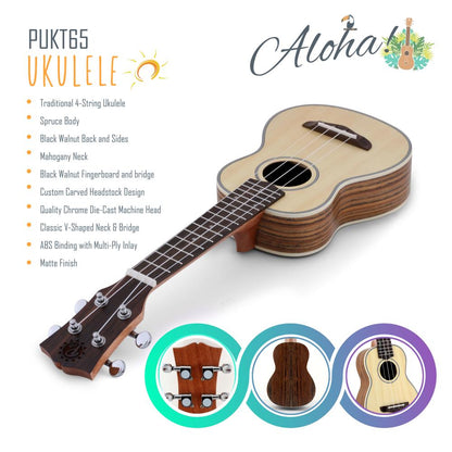 product image number 3 for Pyle Traditional 4-String Soprano Ukulele