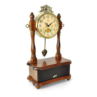 product image number 1 for Pyle Vintage Style Bluetooth Clock Speaker
