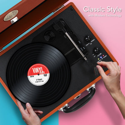product image number 4 for Pyle Portable Record Player Turntable