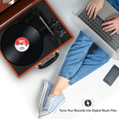 product image number 6 for Pyle Portable Record Player Turntable