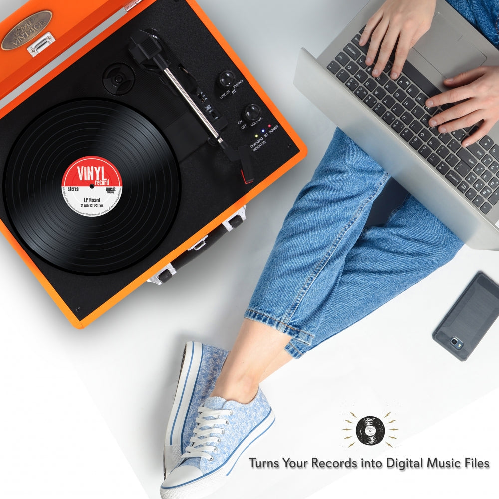 product image number 6 for Pyle Portable Record Player Turntable