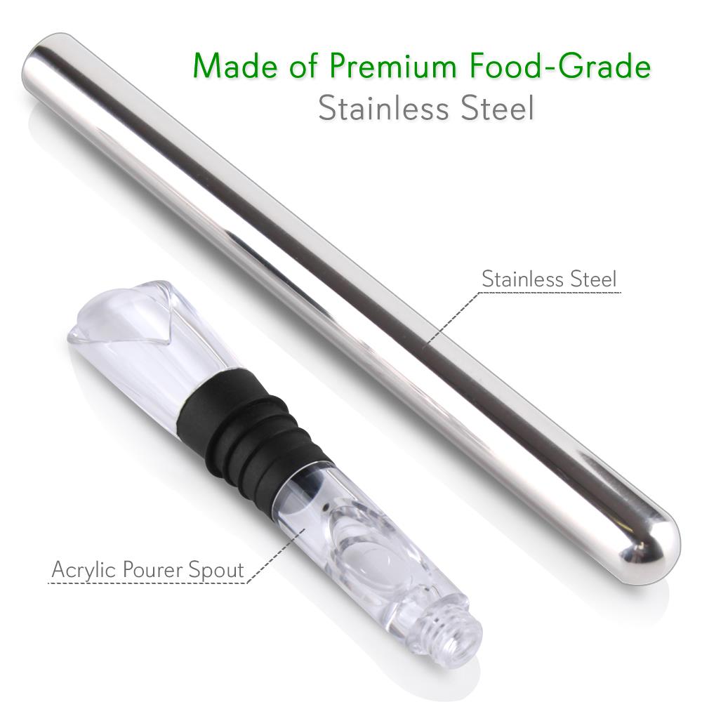 product image number 3 for NutriChef 2 In 1 Stainless Steel Wine Chill Rod Wi