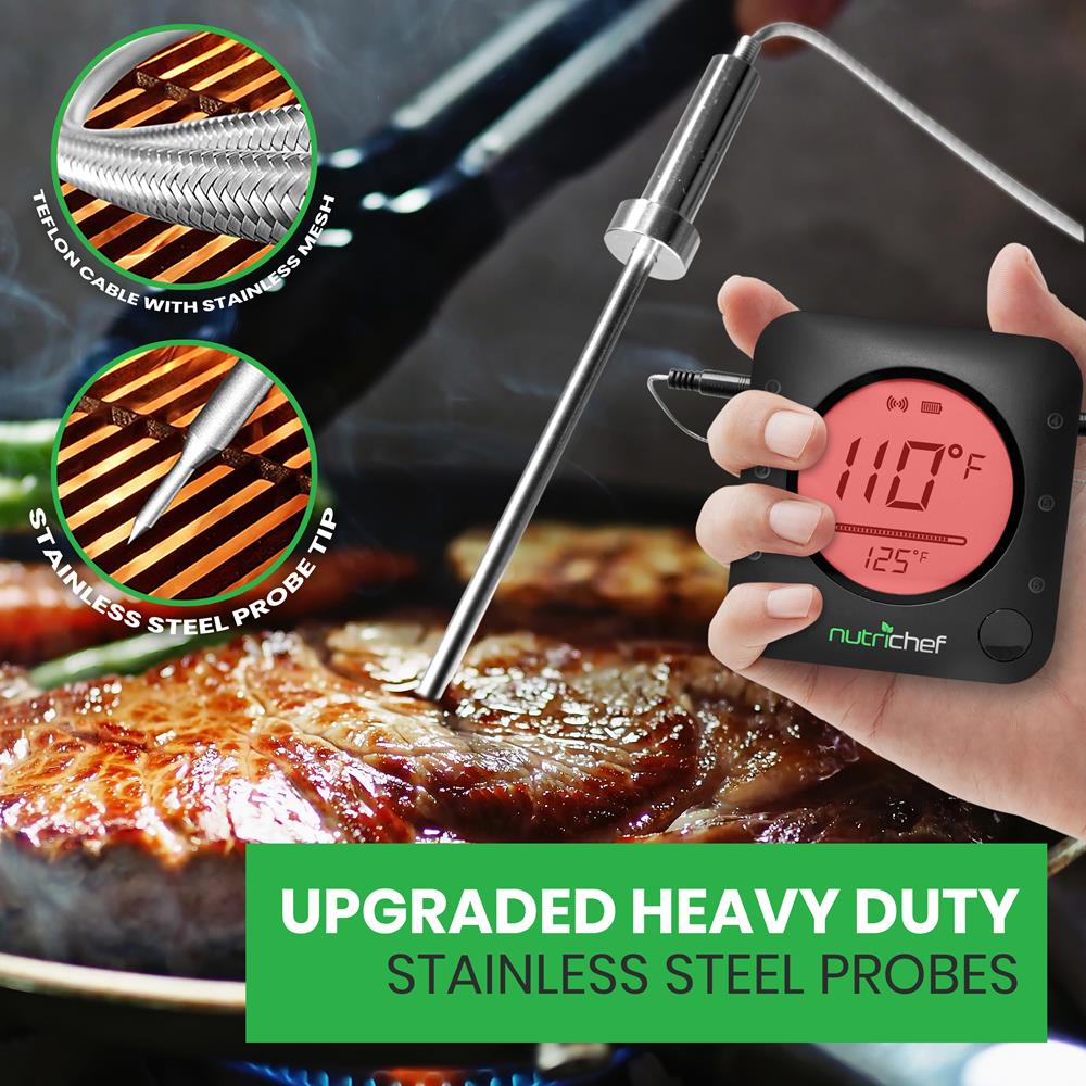 product image number 8 for NutriChef Wireless Bt Bbq Digital Thermometer