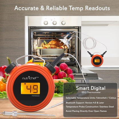 product image number 2 for NutriChef Bluetooth Wireless Bbq Digital Thermomet