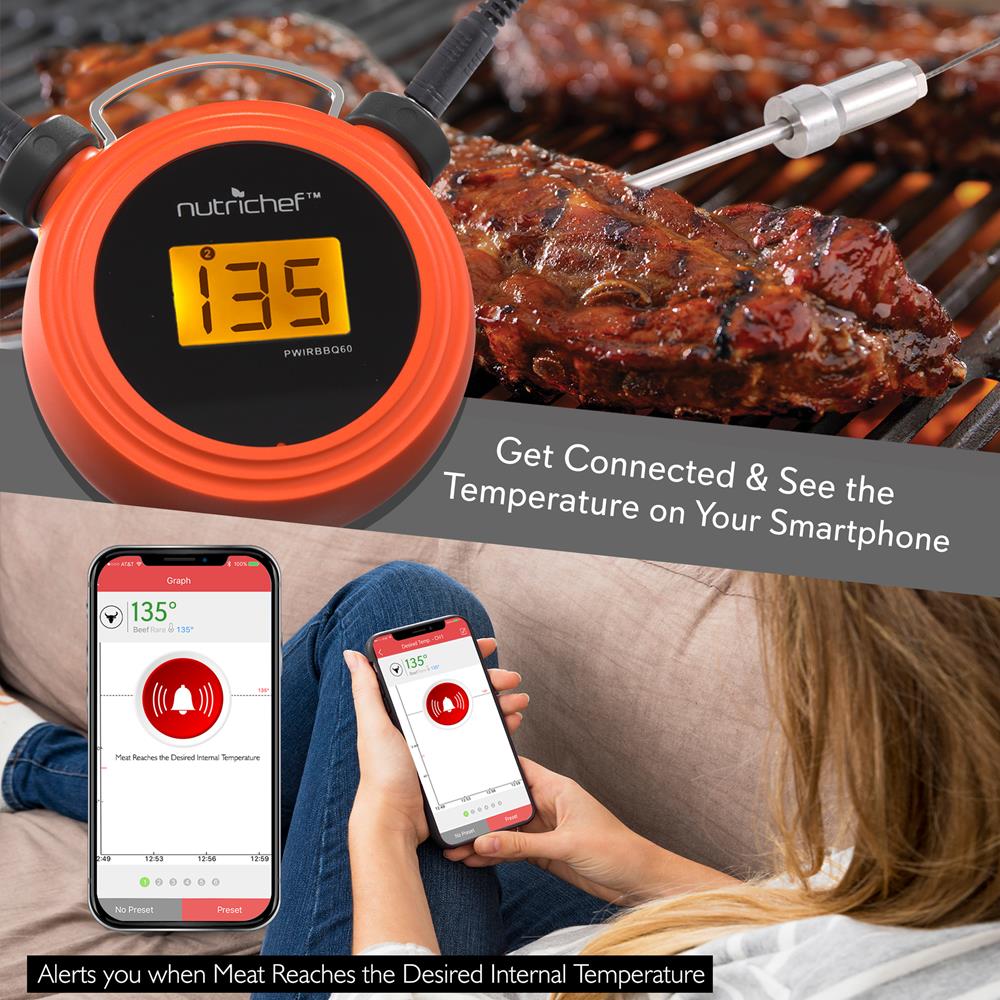 product image number 5 for NutriChef Bluetooth Wireless Bbq Digital Thermomet