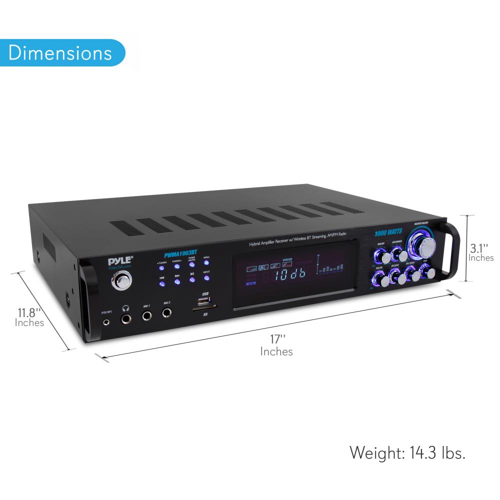 product image number 4 for Pyle Bluetooth Home Theater Hybrid Amplifier