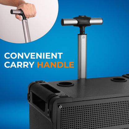 Système d'enceinte Bluetooth portable 12", rechargeable, 800W, radio FM 