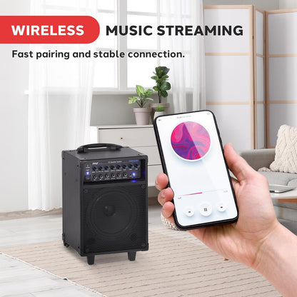 Wireless Portable PA System 400W Rechargeable Bluetooth Speaker w/Wheels