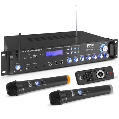 3000W Bluetooth Home Stereo Amplifier with Mics