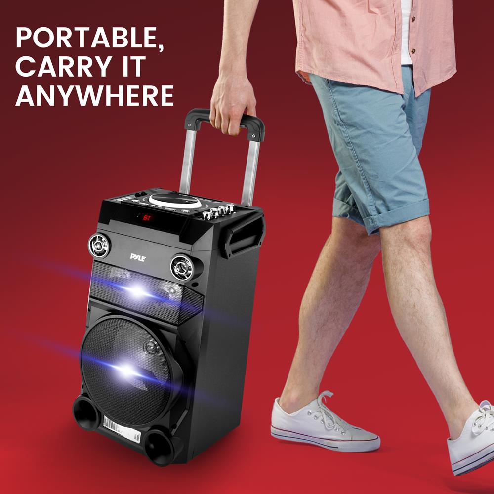 product image number 7 for Pyle Portable Bluetooth Karaoke Speaker Radio