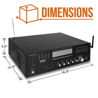 Amplificateur karaoké à 4 canaux, Bluetooth, lecteur CD/DVD, deux microphones sans fil 